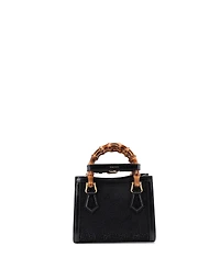 Pre-Owned Gucci Mini Diana Nm Bamboo Handle Tote Crystal Embellished Gg Canvas