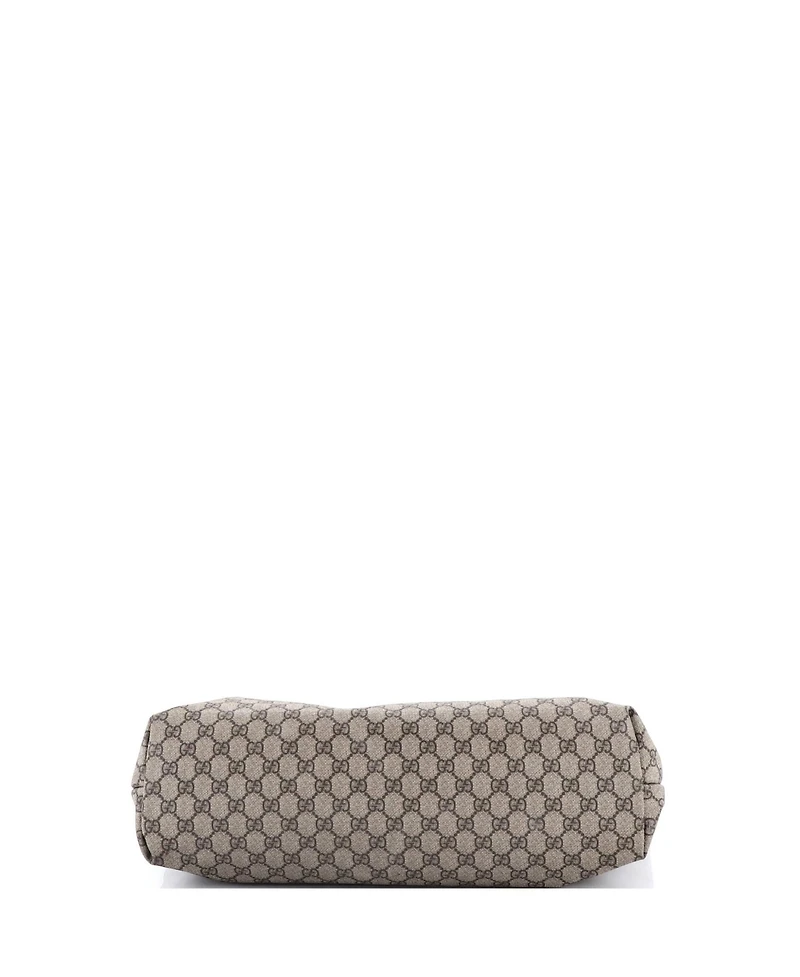 Pre-Owned Gucci Large Plus Tote Gg Coated Canvas with Leather