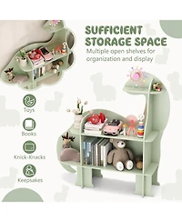 Sugift 3 Tier Dinosaur Kids Bookshelf for Children Bedroom