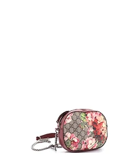 Pre-Owned Gucci Mini Chain Crossbody Bag Blooms Print Gg Coated Canvas
