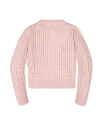 Hope & Henry Girls Hope and Henry Organic Classic Cable Cardigan Sweater