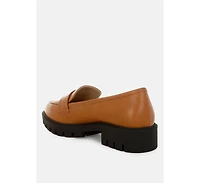 London Rag Women's Peridot Faux Leather Chunky Loafers