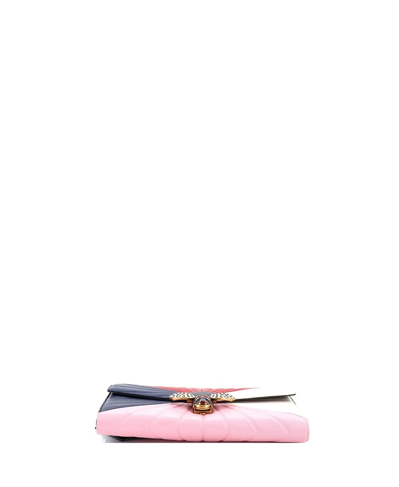 Pre-Owned Gucci Queen Margaret Clutch Colorblock Leather