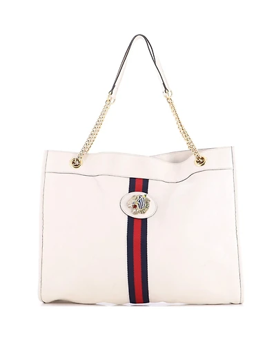 Pre-Owned Gucci Large Rajah Chain Tote Leather