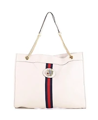 Pre-Owned Gucci Large Rajah Chain Tote Leather