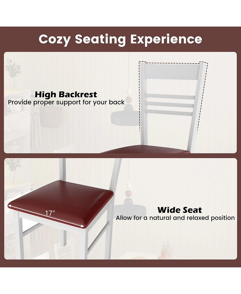 Sugift Wood Dining Chairs Set of Two with Solid Wood Frame