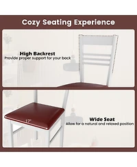 Sugift Wood Dining Chairs Set of Two with Solid Wood Frame