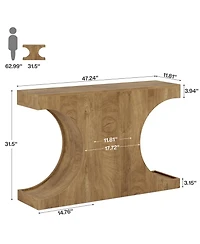 Tribesigns 41.3'' Console Table with C-Shaped Legs, Farmhouse Wooden Entryway Table
