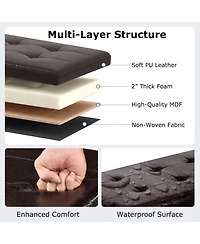 Sugift Folding Storage Ottoman Bench for End of Bed Seating