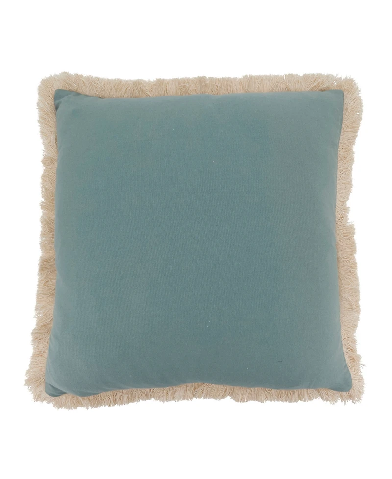 Saro Lifestyle Embroidered Jellyfish Decorative Pillow, 18" x 18"