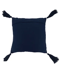 Saro Lifestyle Woven Stripe Decorative Pillow, 18" x 18"