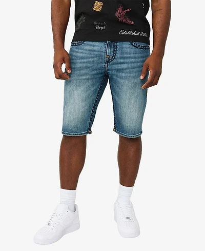 True Religion Men's Rocco Skinny Super T Denim Shorts