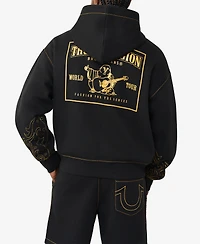 True Religion Men's Rodeo Big T Boxy Zip Hoodie