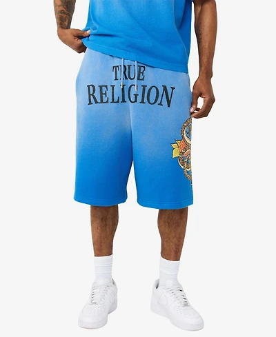True Religion Men's Mikey Floral Snake Sweat Shorts