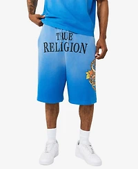 True Religion Men's Mikey Floral Snake Sweat Shorts