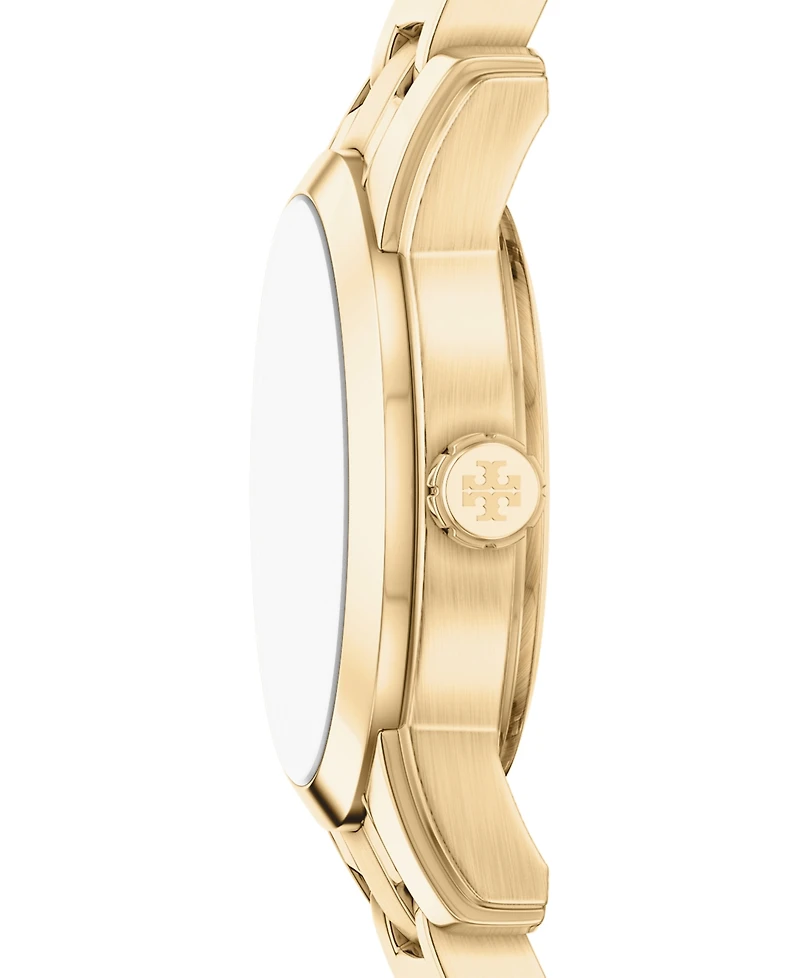 Tory Burch Women's The Miller Round Small Quartz Three-Hand Gold Stainless Steel Watch, 28mm
