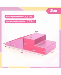 Mecale 2-Piece Step and Slide Soft Foam Climber Set for Infants & Toddlers