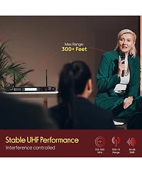 Pyle 8-Channel Wireless Microphone System with Professional Microphones PDWM8441