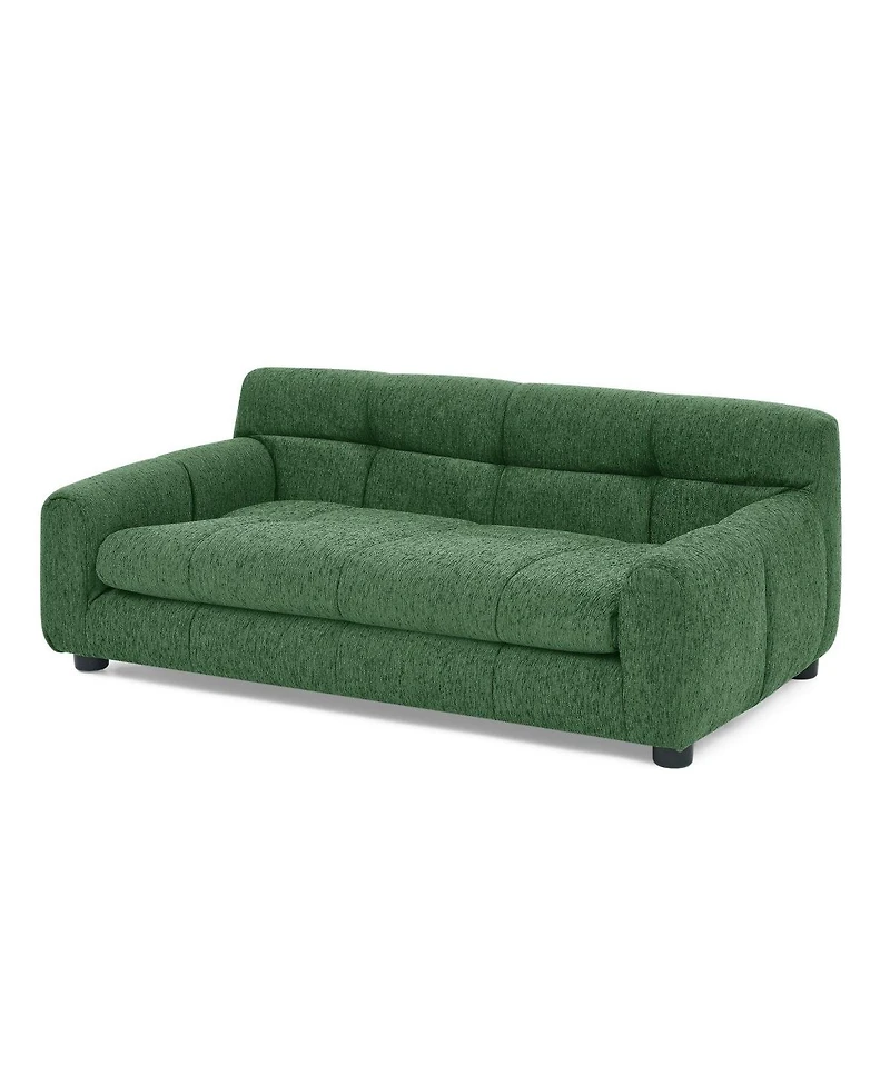 6thdruple 38 Inch Dog Sofa Bed, Green Linen with Armrest and Backrest for Large Medium Breeds