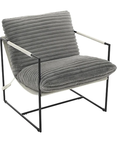 gaomon Modern Plush Sling Accent Chair with Shredded Foam Upholstery and Sturdy Metal Frame, Comfy Lounge Chair for Home