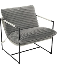 gaomon Modern Plush Sling Accent Chair with Shredded Foam Upholstery and Sturdy Metal Frame, Comfy Lounge Chair for Home