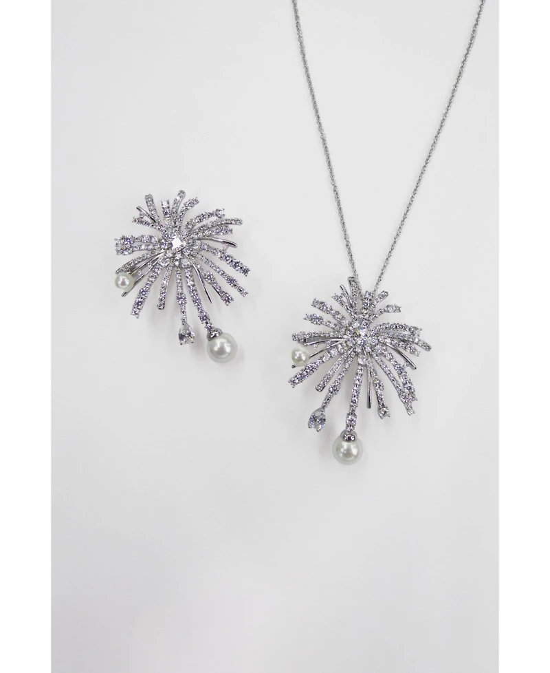 Classicharms Pave Firework Multi Way Brooch Pendant