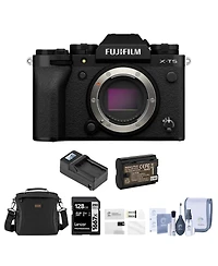 Fujifilm X-T5 Mirrorless Camera Bundle with 128GB Sd Card, Shoulder Bag, Extra Battery, Charger, Screen Protector, Cleaning Kit