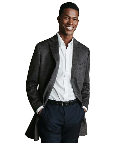 Charles Tyrwhitt Men's Regular-Fit Overcoat