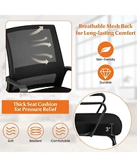Sugift Office Guest Chair with Lumbar Support for Waiting Areas