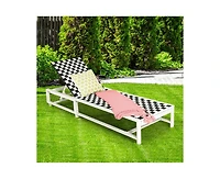 Sugift Patio Adjustable Reclining Lounge Chair for Garden and Deck