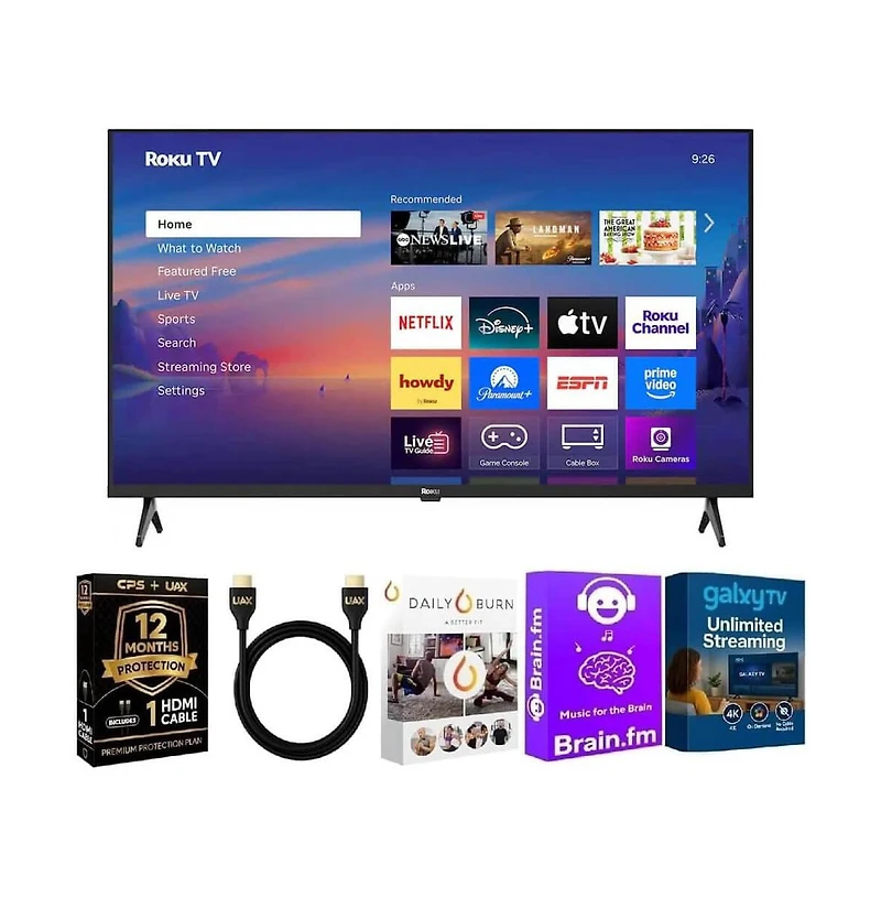 Roku 40" Select Series 1080p Full Hd Smart Tv Wi-Fi Streaming, Hdmi Cable & Premium Bundle - 40R3D5KIT1