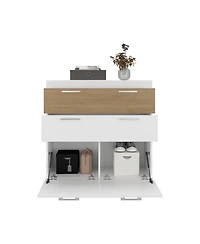 Depot E-shop Golva Dresser with Tilt-Out Drawers and Lower Cabinet Storage.