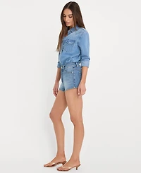 Good American Women's Mid-Rise Denim Shorts