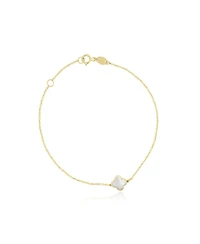 The Lovery Mini Mother of Pearl Single Clover Bracelet 14K Gold
