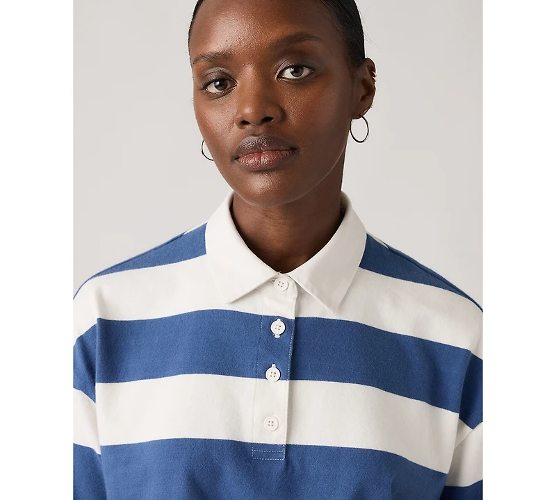 Levi's Women's Short-Sleeve Striped Polo-Shirt