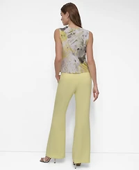 Dkny Petite Sleeveless Cowl Neck Blouse