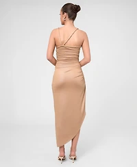 Rachel Roy Women's Metallic Ruched Midi Dress