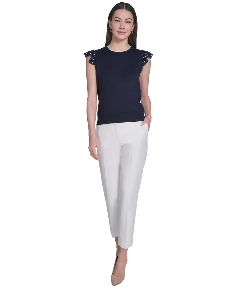 Tommy Hilfiger Women's Mixed Media Sleeveless Sweater