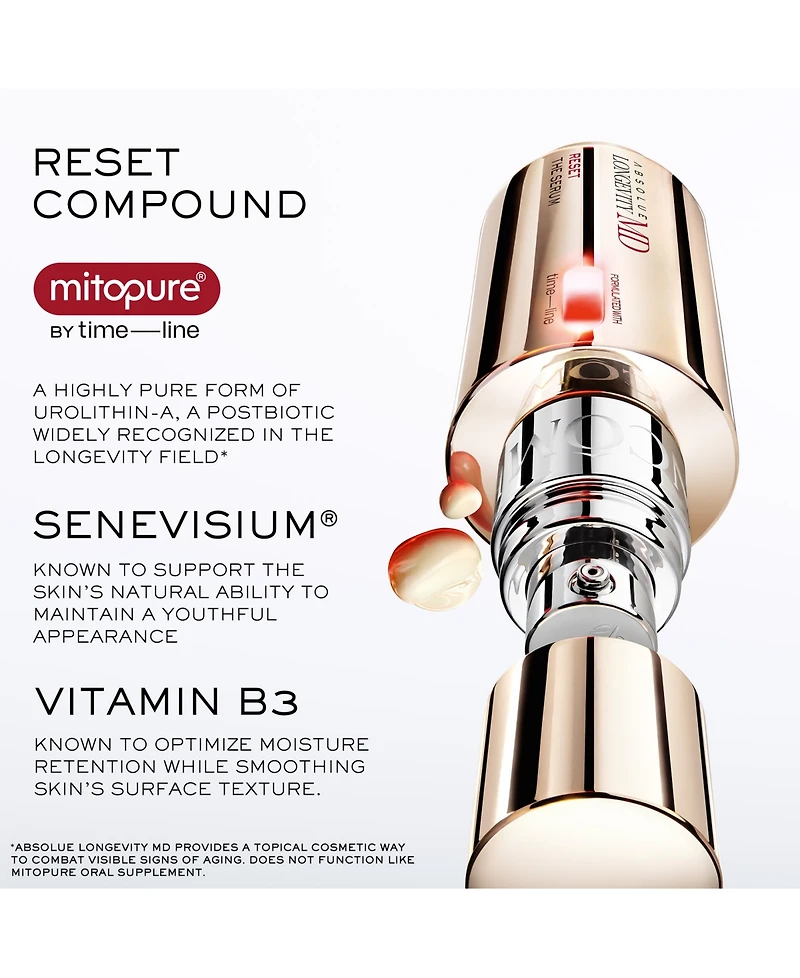 Lancome Absolue Longevity Md Reset Mature Skin Face Serum, 1.69 oz.