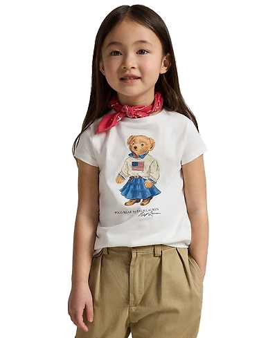 Polo Ralph Lauren Girls 2T-6X Bear Printed T-Shirt