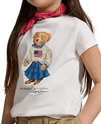Polo Ralph Lauren Girls 2T-6X Bear Printed T-Shirt