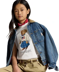 Polo Ralph Lauren Girls 7-16 Bear Printed Short-Sleeve T-Shirt