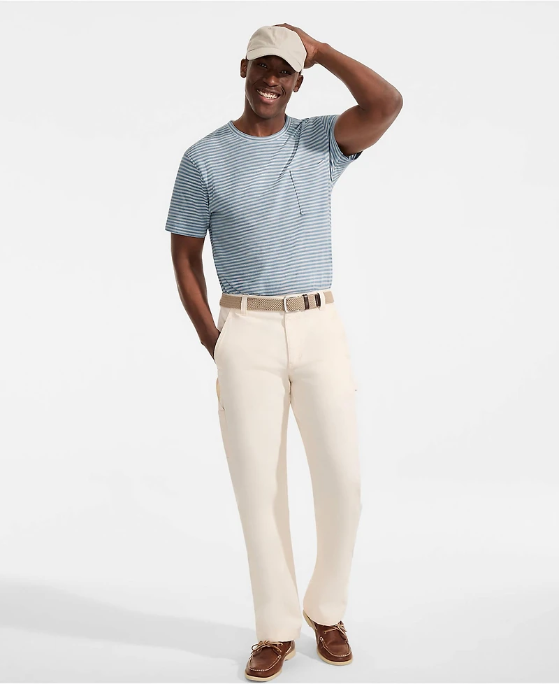 Lands' End Big & Tall Short Sleeve Cotton Linen Tee