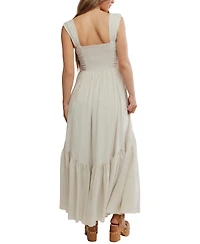 Free People Women's Sasha Sweetheart Viscose Maxi Solid Dress