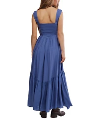 Free People Women's Sasha Sweetheart Viscose Maxi Solid Dress
