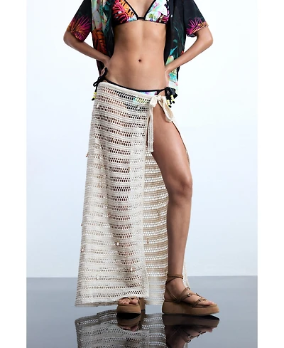 Desigual Women's Openwork pareo with appliques