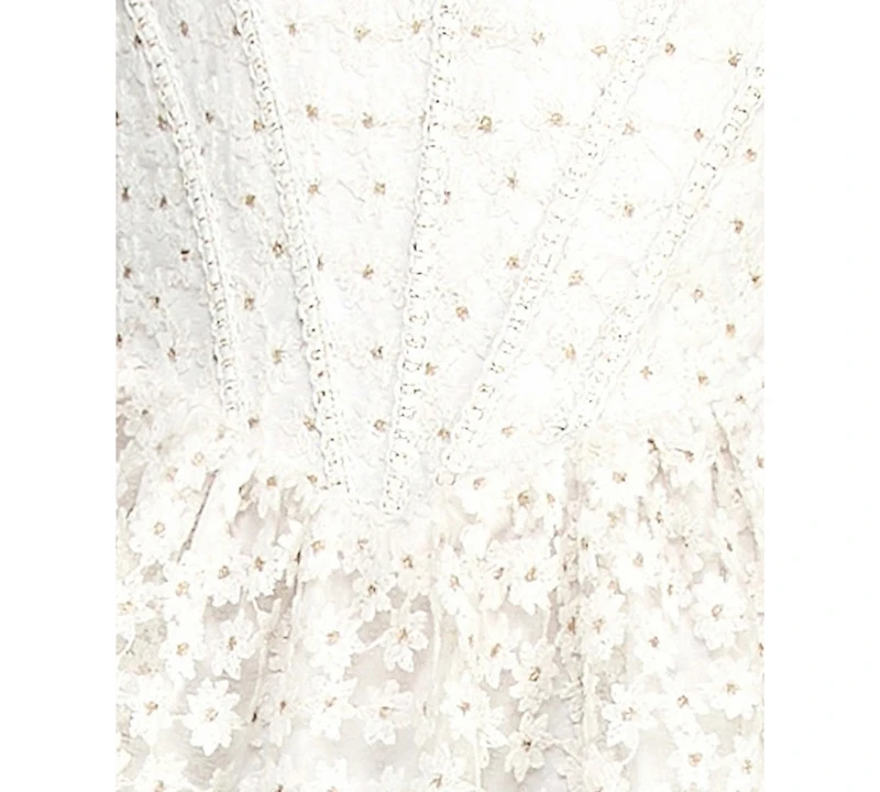 Alex & Sophia Women's Sweetheart Neck Embroidered Mini Dress