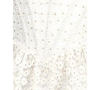 Alex & Sophia Women's Sweetheart Neck Embroidered Mini Dress