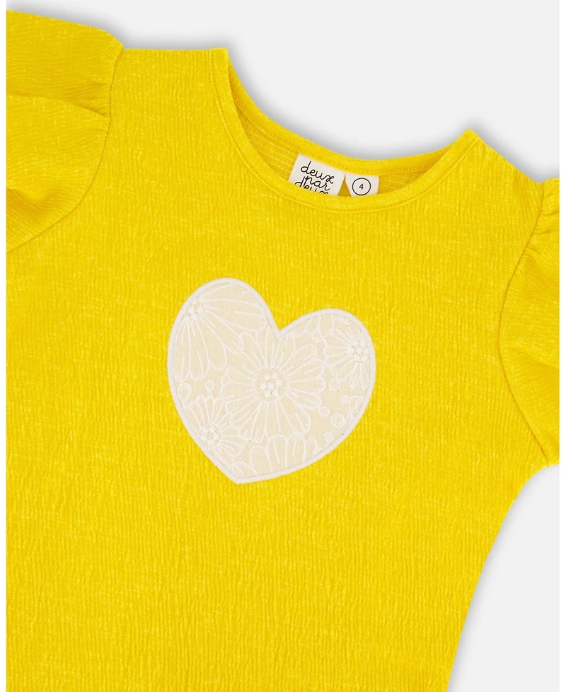 Deux par Deux Little Girls Crinkle Jersey Top