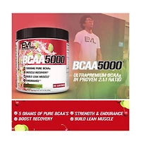 Evl Bcaas Amino Acids Powder | BCAA Powder Post Workout Recovery Drink and Stim Free Pre Workout Energy Drink Powder | for Men | Cherry Limeade